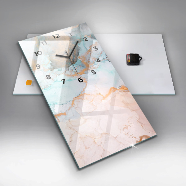 Vertikální skleněné hodiny Abstraktní obraz