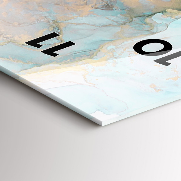 Vertikální skleněné hodiny Abstraktní obraz