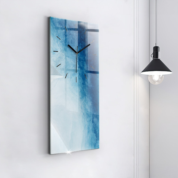 Vertikální skleněné hodiny Abstraktní voda