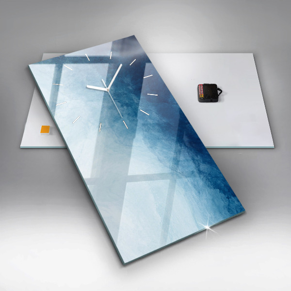 Vertikální skleněné hodiny Abstraktní voda