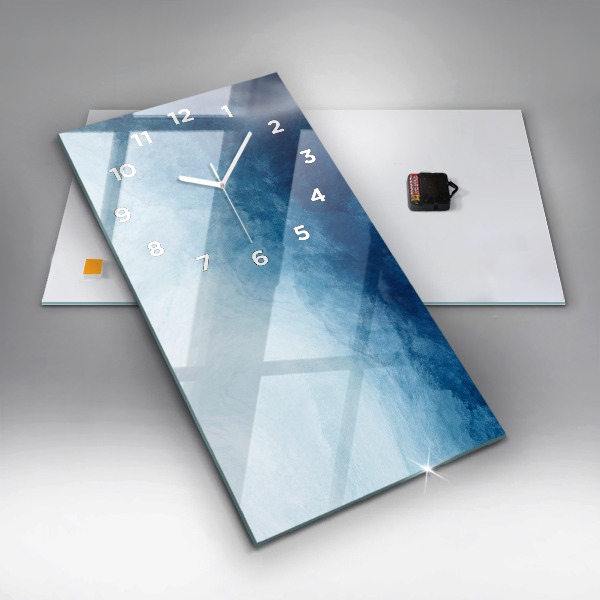 Vertikální skleněné hodiny Abstraktní voda