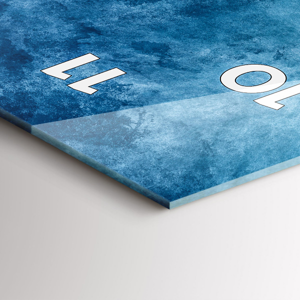 Vertikální skleněné hodiny Abstraktní voda