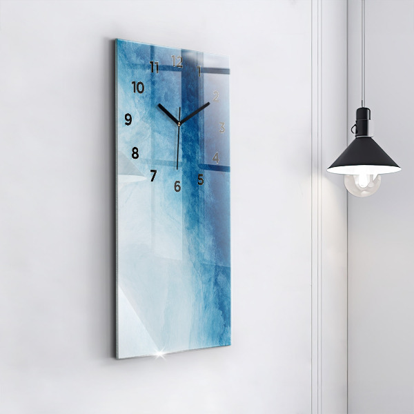 Vertikální skleněné hodiny Abstraktní voda