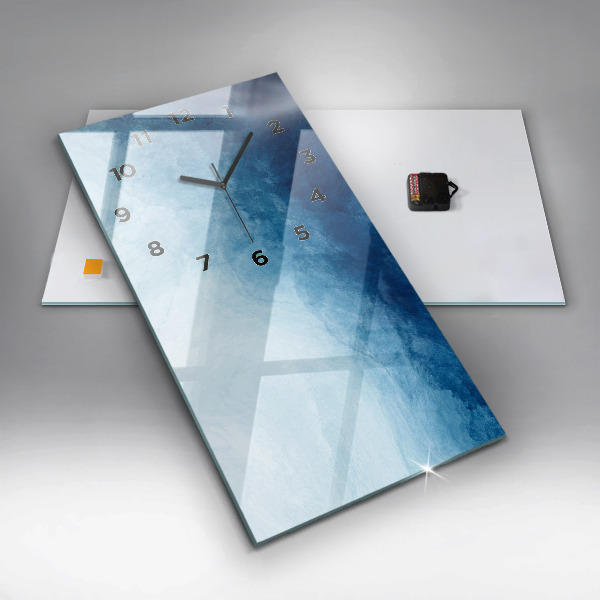 Vertikální skleněné hodiny Abstraktní voda