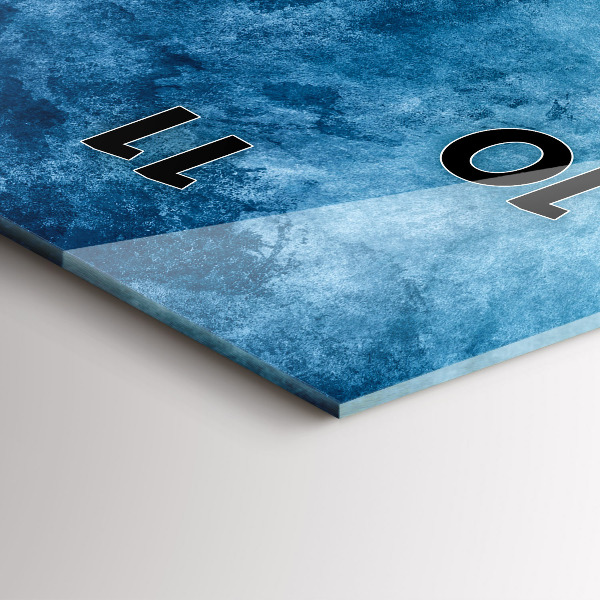 Vertikální skleněné hodiny Abstraktní voda