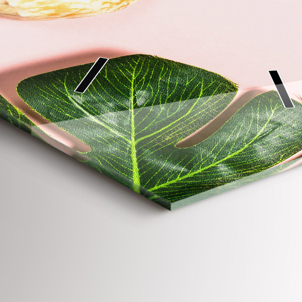 Vertikální skleněné hodiny Letní nálada