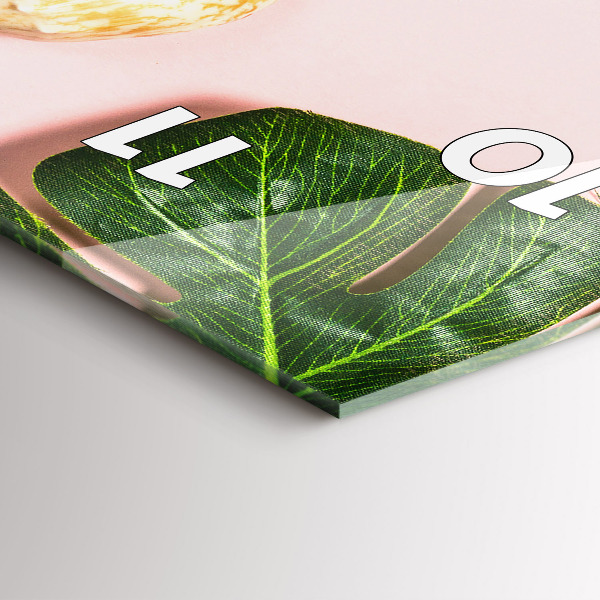 Vertikální skleněné hodiny Letní nálada