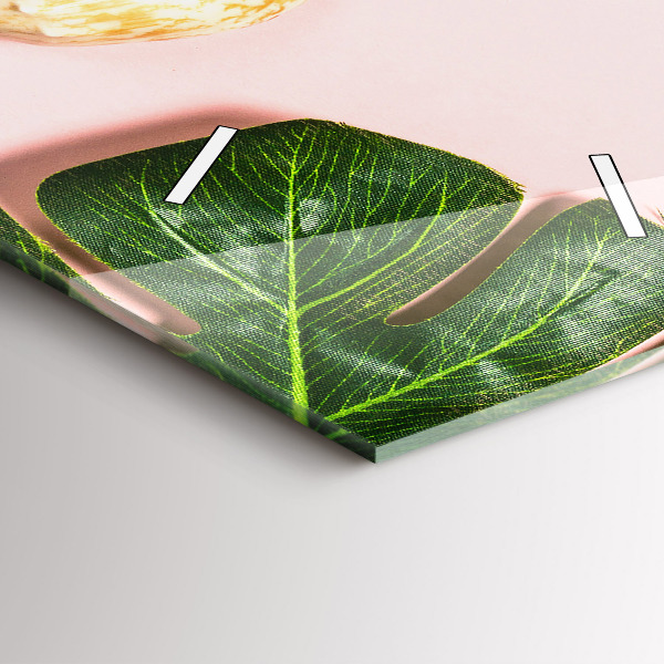 Vertikální skleněné hodiny Letní nálada