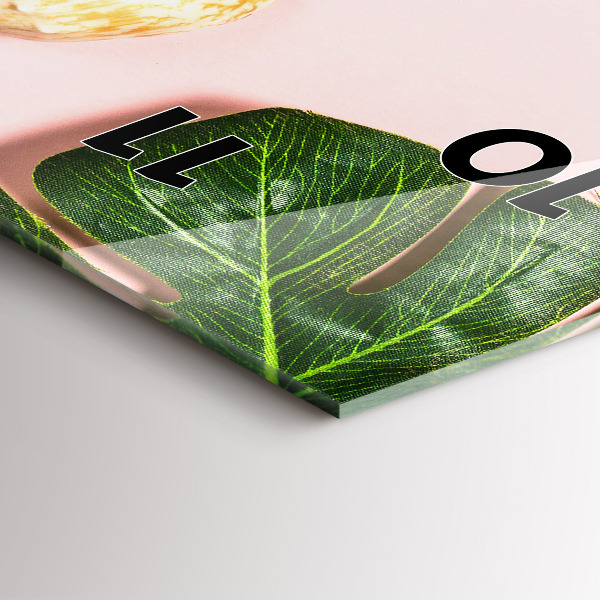 Vertikální skleněné hodiny Letní nálada