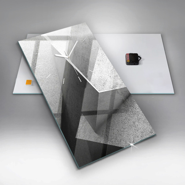 Vertikální skleněné hodiny Abstraktní trojúhelníky