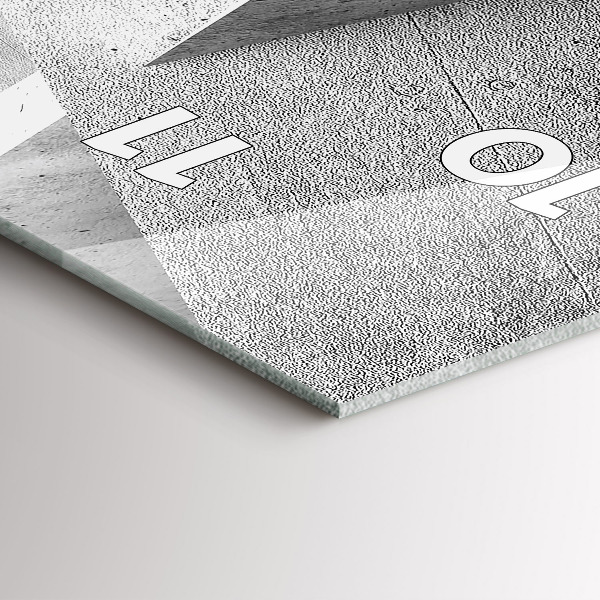 Vertikální skleněné hodiny Abstraktní trojúhelníky