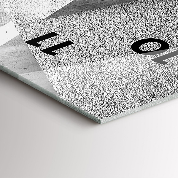 Vertikální skleněné hodiny Abstraktní trojúhelníky