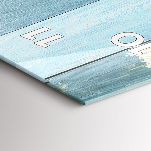 Vertikální skleněné hodiny Pruhy a mušle