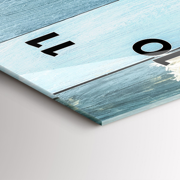 Vertikální skleněné hodiny Pruhy a mušle