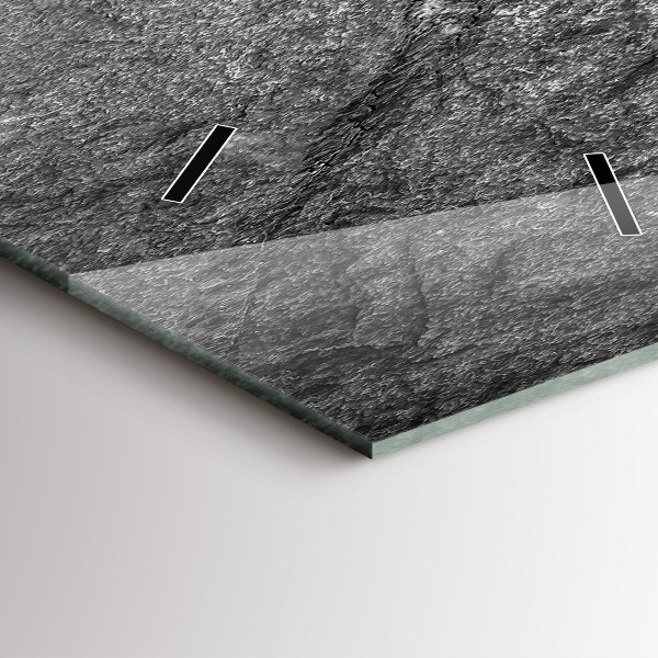 Vertikální skleněné hodiny Sopečná skála