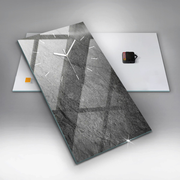 Vertikální skleněné hodiny Sopečná skála