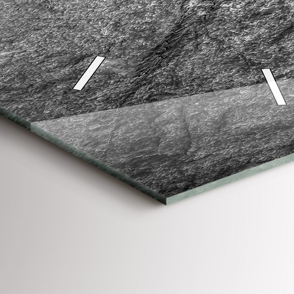 Vertikální skleněné hodiny Sopečná skála