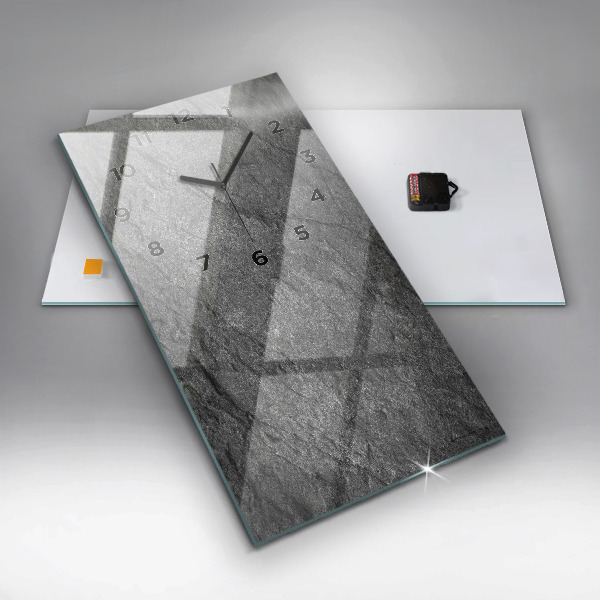 Vertikální skleněné hodiny Sopečná skála