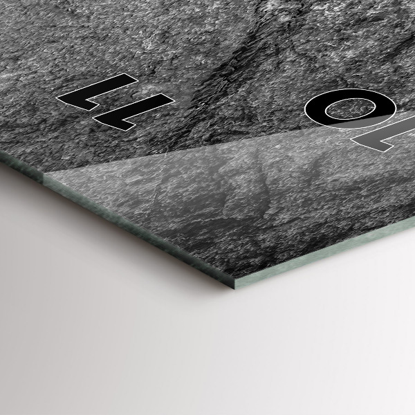 Vertikální skleněné hodiny Sopečná skála