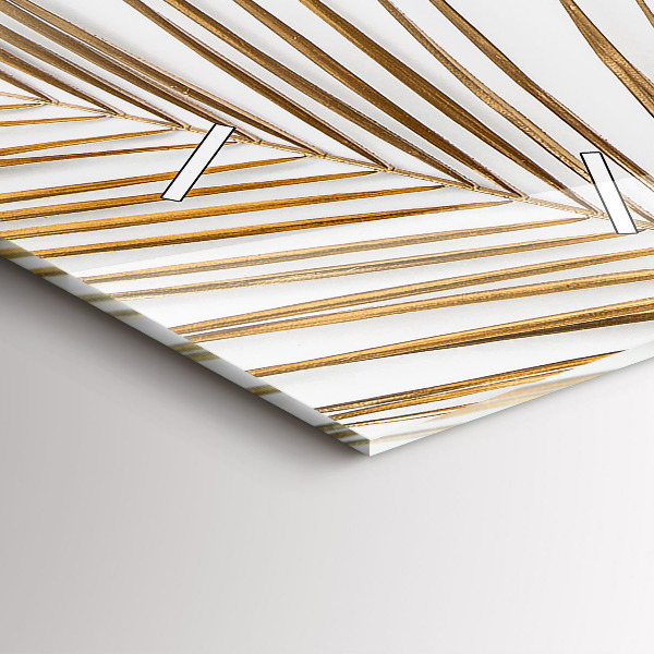 Vertikální skleněné hodiny Tropické listy