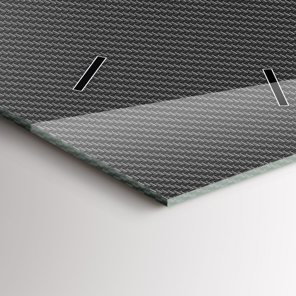 Vertikální skleněné hodiny Tmavá abstrakce