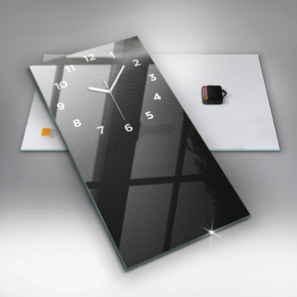 Vertikální skleněné hodiny Tmavá abstrakce