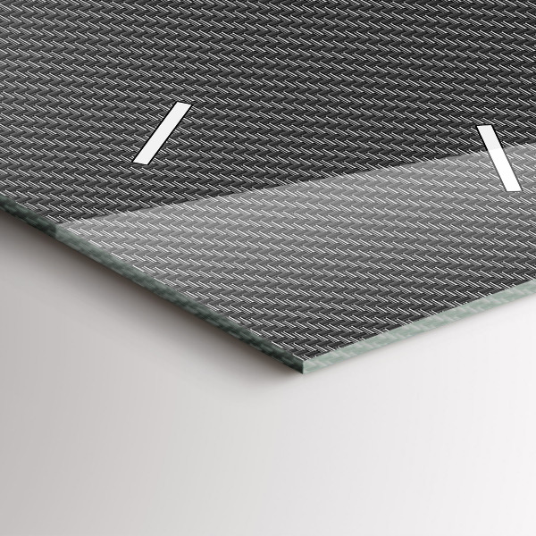 Vertikální skleněné hodiny Tmavá abstrakce