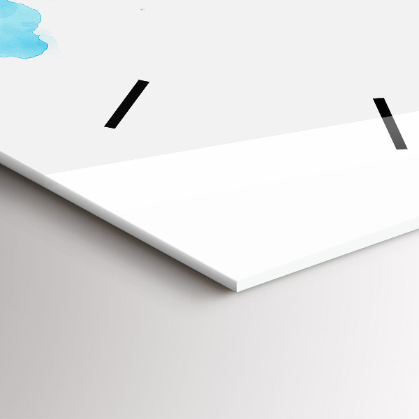 Vertikální skleněné hodiny Malované skvrny