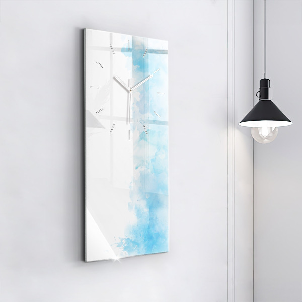 Vertikální skleněné hodiny Malované skvrny