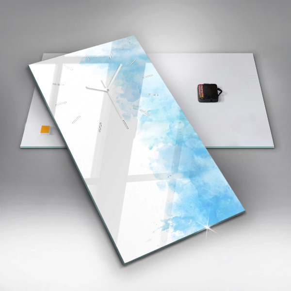 Vertikální skleněné hodiny Malované skvrny