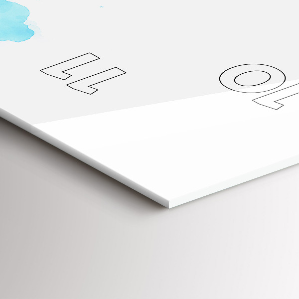 Vertikální skleněné hodiny Malované skvrny