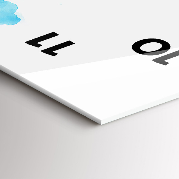 Vertikální skleněné hodiny Malované skvrny