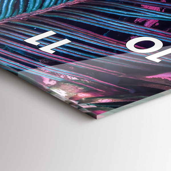 Vertikální skleněné hodiny Exotické květiny