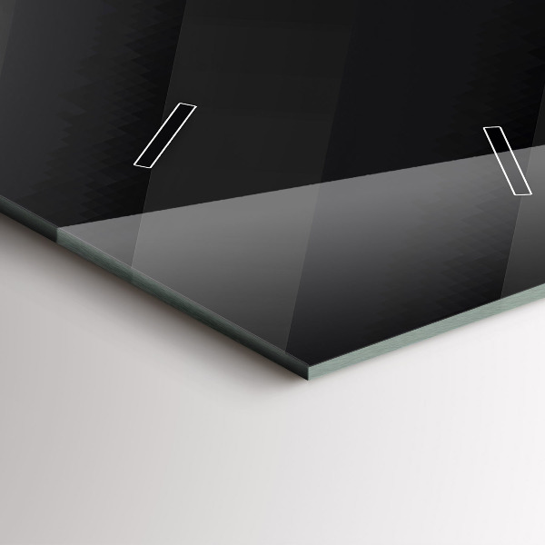 Vertikální skleněné hodiny Tmavý vzor stěn