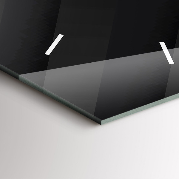 Vertikální skleněné hodiny Tmavý vzor stěn