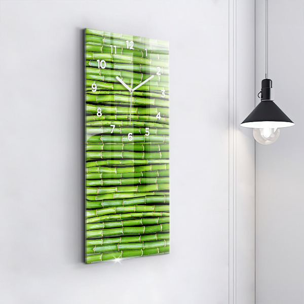 Vertikální skleněné hodiny Asijský bambus