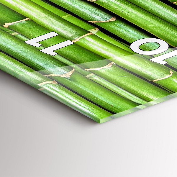 Vertikální skleněné hodiny Asijský bambus