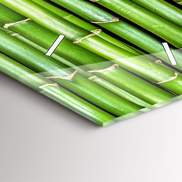 Vertikální skleněné hodiny Asijský bambus