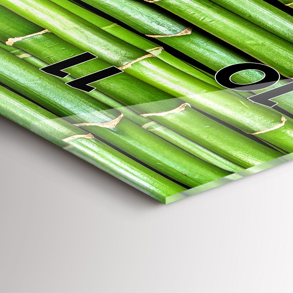 Vertikální skleněné hodiny Asijský bambus