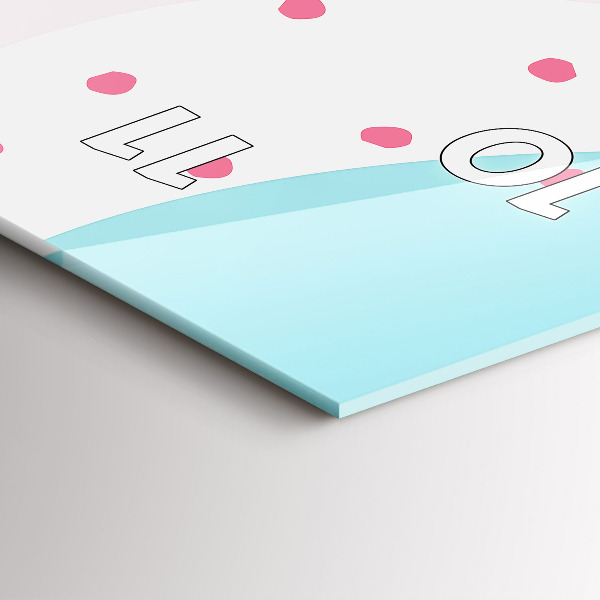 Vertikální skleněné hodiny Pastelová abstrakce