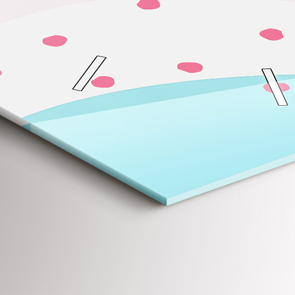 Vertikální skleněné hodiny Pastelová abstrakce