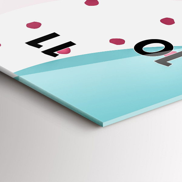 Vertikální skleněné hodiny Pastelová abstrakce