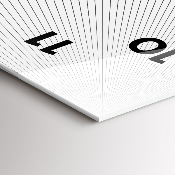 Vertikální skleněné hodiny Čáry abstraktní