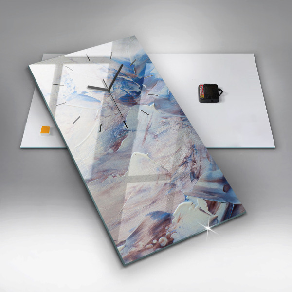 Vertikální skleněné hodiny Textura abstraktní barvy