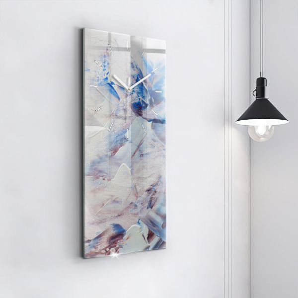 Vertikální skleněné hodiny Textura abstraktní barvy