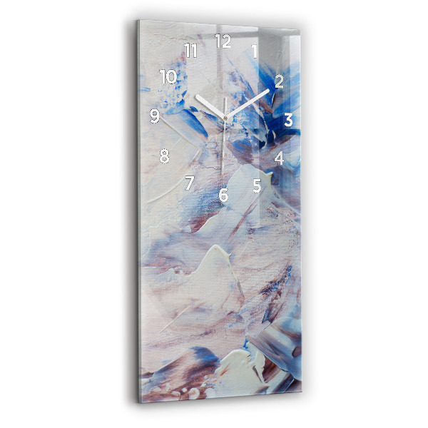Vertikální skleněné hodiny Textura abstraktní barvy