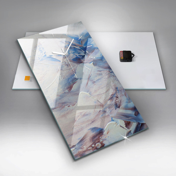 Vertikální skleněné hodiny Textura abstraktní barvy