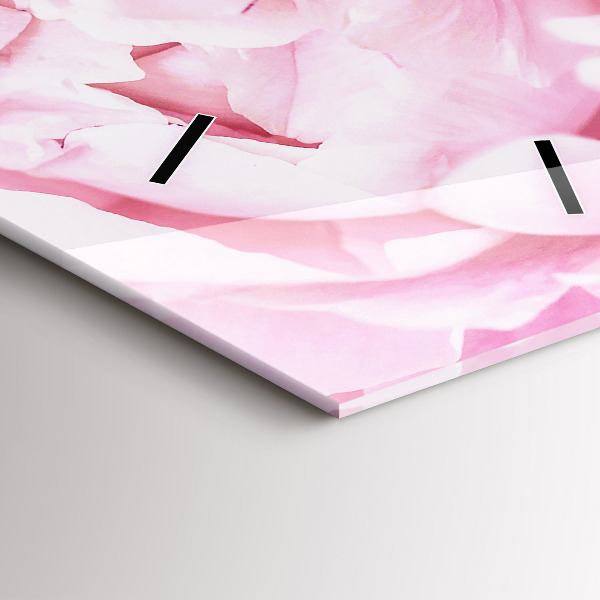 Vertikální skleněné hodiny Kvetoucí květiny