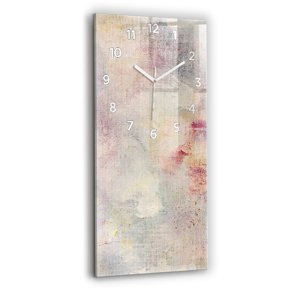 Vertikální skleněné hodiny Malovaná abstrakce