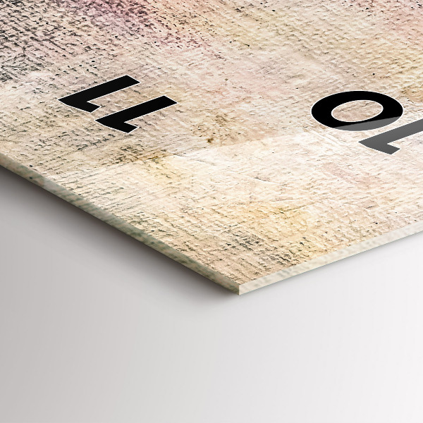 Vertikální skleněné hodiny Malovaná abstrakce